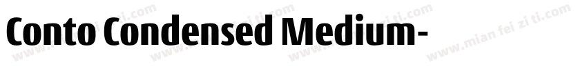 Conto Condensed Medium字体转换